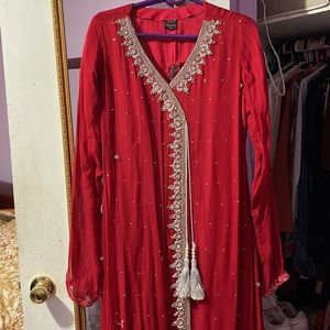 Brand new red angrakha style dress